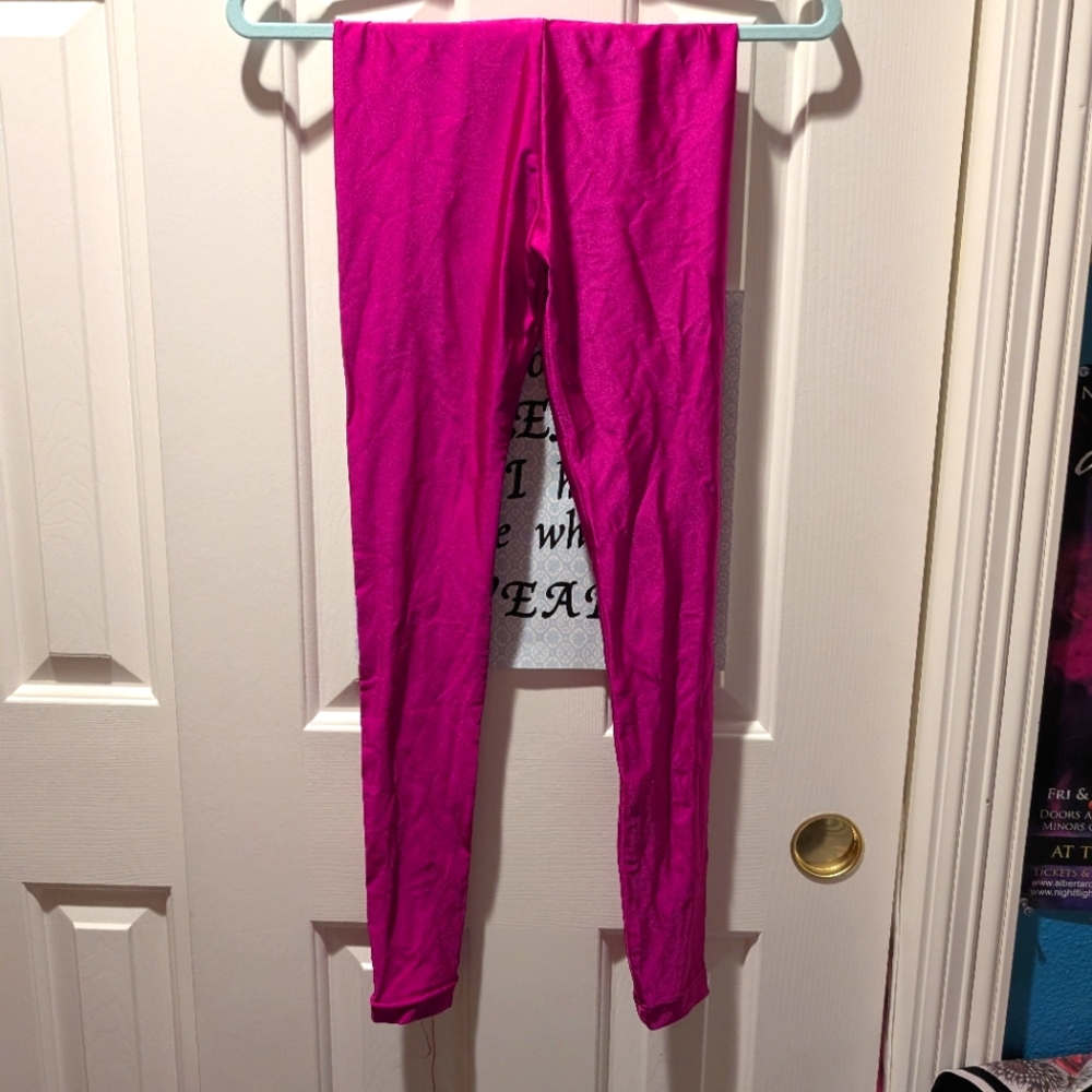 American Apparel Leggings in Metallic Magenta